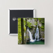 Bish Bash Falls in Bish Bash Falls State Park Vierkante Button 5,1 Cm (Voorkant /achterkant)