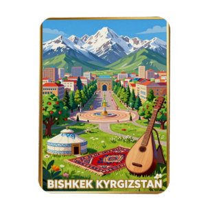 Bishkek Kirgizische Bergen Reizen Magneet