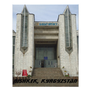 Bishkek Sovjet USSR Huwelijkspaleis - Kirgizië Foto Afdruk
