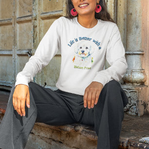 Bishon Frise Custom hond vader hond moeder T-shirt