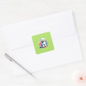 Bishon Frise Dog Vierkante Sticker (Envelop)