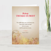 Bishop aangepaste naam, titel, 50e wijding Anniv. Kaart (Voorkant)