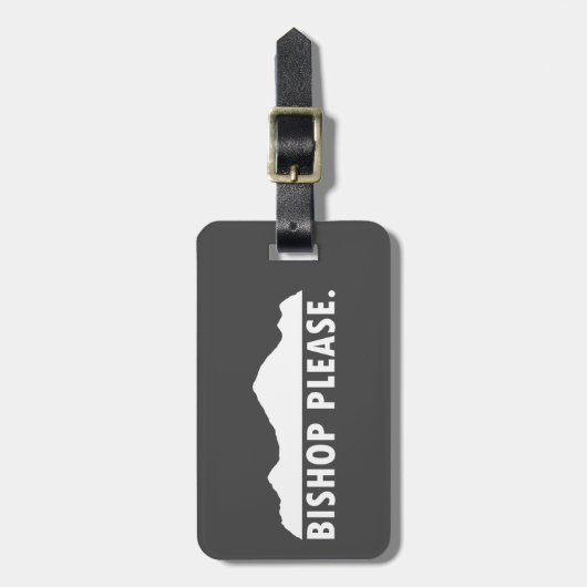 Bishop alsjeblieft bagagelabel (Voorkant verticaal)