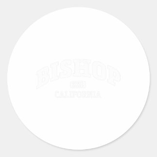 Bishop California College Style Rock Climbing Area Ronde Sticker