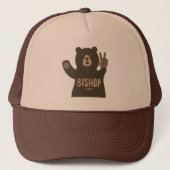 Bishop California Peace Bear Trucker Pet (Voorkant)