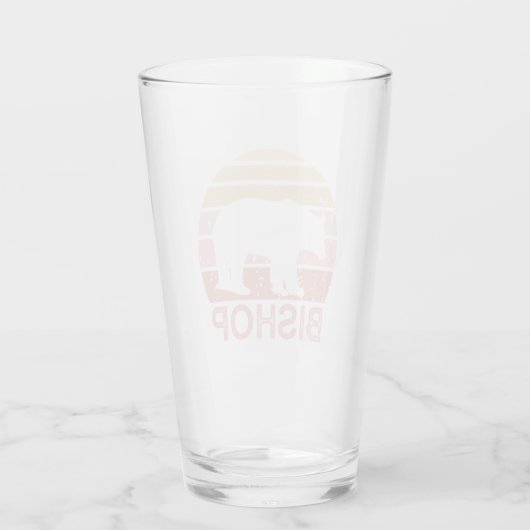 Bishop California Retro Beer Glas (Achterkant)
