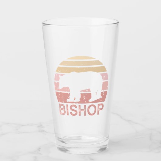Bishop California Retro Beer Glas (Voorkant)