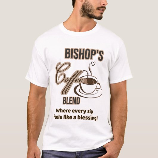 Bishop Coffee White T Shirt (Voorkant)