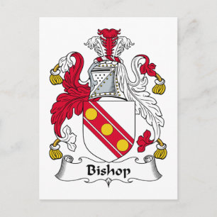 Bishop Family Crest Briefkaart