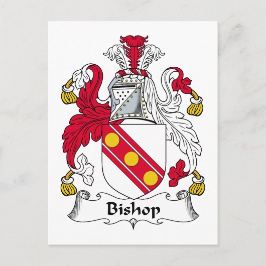 Bishop Family Crest Briefkaart (Voorkant)