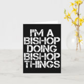 Bishop Funny Surname Family Tree Birthday Reunion Kaart (Gele Bloem)