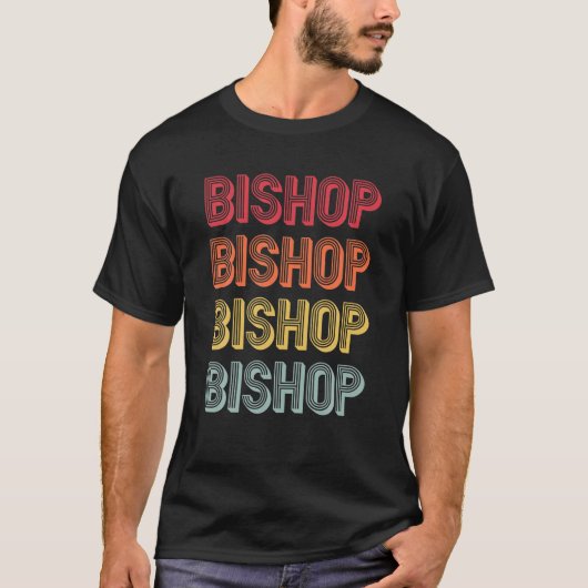 BISHOP Gift Surname Funny Retro 80 jaar geboorted T-shirt (Voorkant)