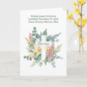 Bishop Installatie Zegeningen Kruis en Bloemen Kaart (Gele Bloem)