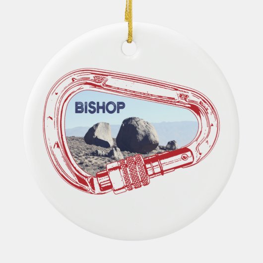 Bishop Klim Carabiner Keramisch Ornament (Achterkant)