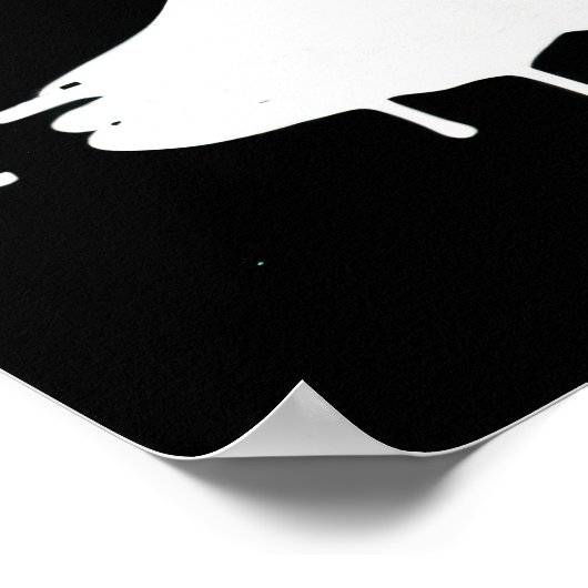 Bishop Schaken Inkt Schilderen Poster (Hoek)