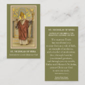 BISHOP ST. NICHOLAS VAN MYRA PRAYER HOLY CARDS VISITEKAARTJE (Voorkant / Achterkant)