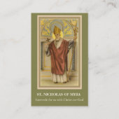 BISHOP ST. NICHOLAS VAN MYRA PRAYER HOLY CARDS VISITEKAARTJE (Voorkant)