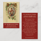 BISHOP ST. NICHOLAS VAN MYRA PRAYER HOLY KAARTEN VISITEKAARTJE (Voorkant / Achterkant)