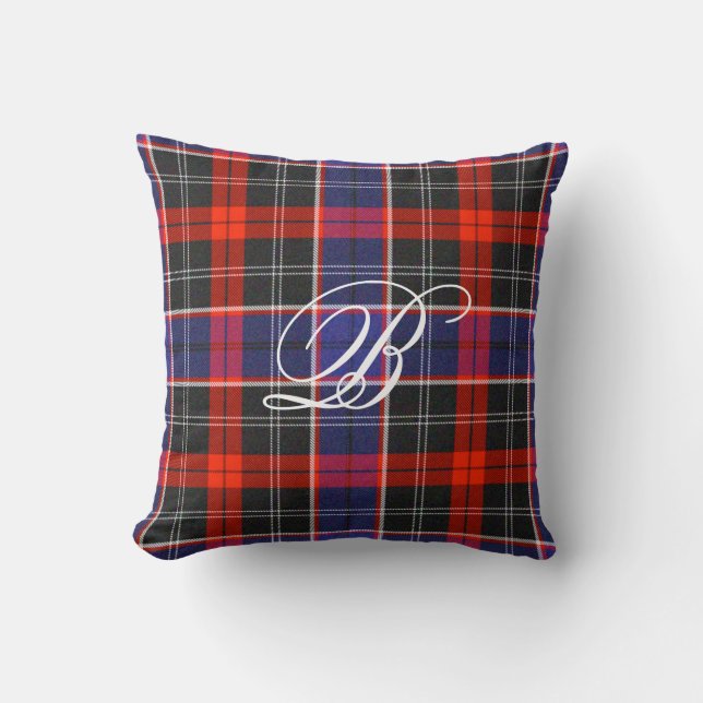 Bishop Tartan Monogram Pillow Kussen (Voorkant)