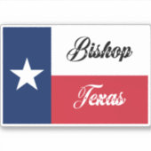 Bishop TX-vlag Sticker (Voorkant)
