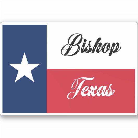 Bishop TX-vlag Sticker (Voorkant)
