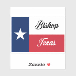 Bishop TX-vlag Sticker