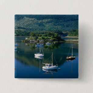 Bishops Bay, Loch Leven, Ballachullish, Vierkante Button 5,1 Cm