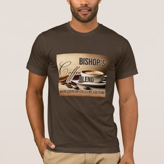 Bishop's Coffee Blend gepersonaliseerd T-shirt (Voorkant)