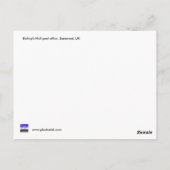 Bishop's Hull post kantoor, Somerset, Verenigd Kon Briefkaart (Achterkant)