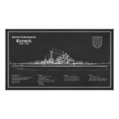 Bismarck - Battleship Blueprint Plannen PD Foto Afdruk (Voorkant)