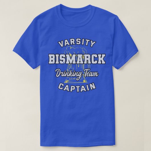 Bismarck Drink kapitein North Dakota Beer L T-shirt (Design voorkant)