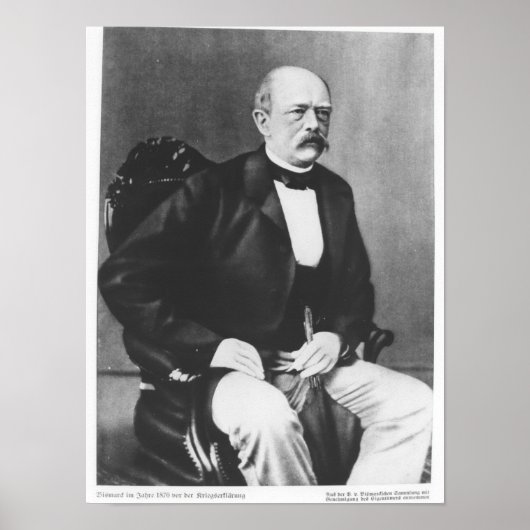 Bismarck in 1870 voor de oorlogsverklaring poster (Voorkant)