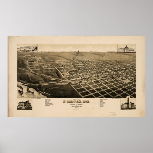 Bismarck, North Dakota (1883) Poster (Voorkant)