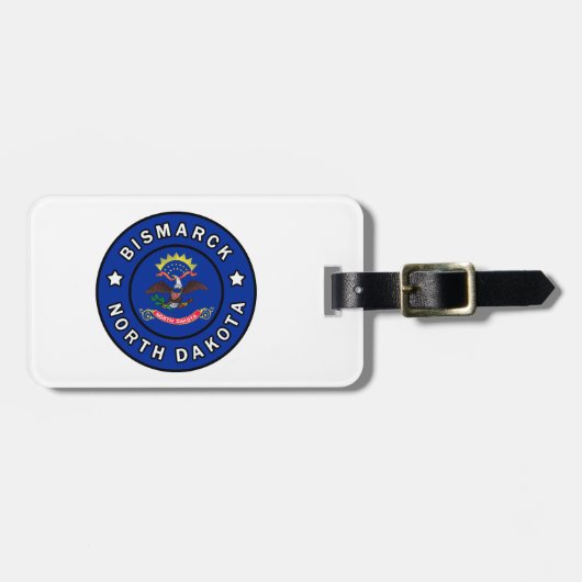 Bismarck North Dakota Bagagelabel (Voorkant horizontaal)