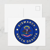 Bismarck North Dakota Briefkaart (Voorkant / Achterkant)