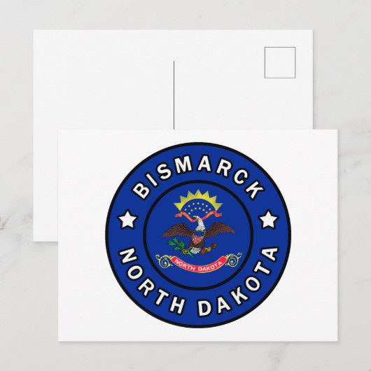 Bismarck North Dakota Briefkaart (Voorkant / Achterkant)