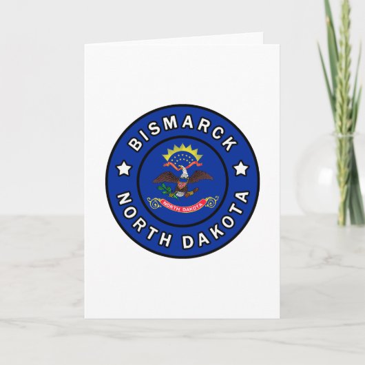 Bismarck North Dakota Kaart (Voorkant)