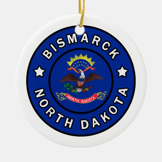 Bismarck North Dakota Keramisch Ornament (Voorkant)