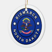 Bismarck North Dakota Keramisch Ornament (Links)