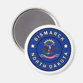 Bismarck North Dakota Magneet (Voorkant / Achterkant)