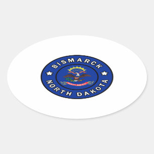 Bismarck North Dakota Ovale Sticker