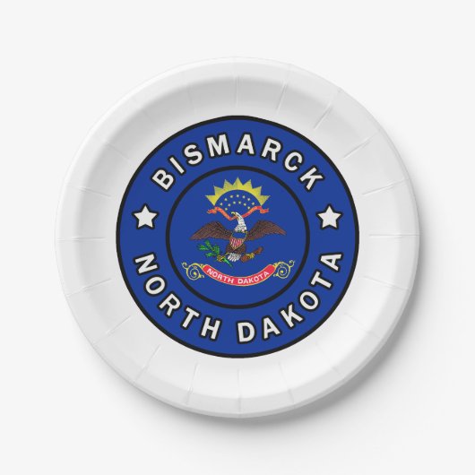 Bismarck North Dakota Papieren Bordje (Voorkant)