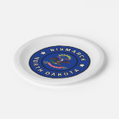Bismarck North Dakota Papieren Bordje (Gekanteld)