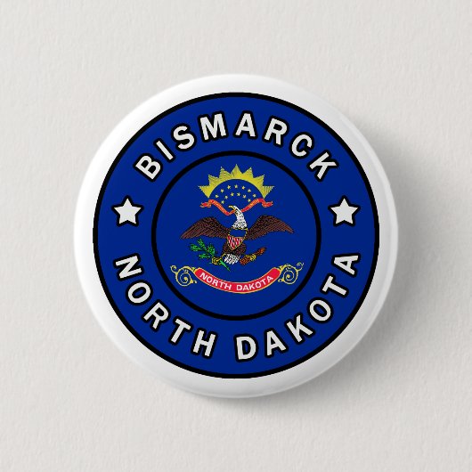 Bismarck North Dakota Ronde Button 5,7 Cm (Voorkant)