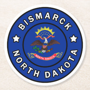 Bismarck North Dakota Ronde Kartonnen Onderzetter