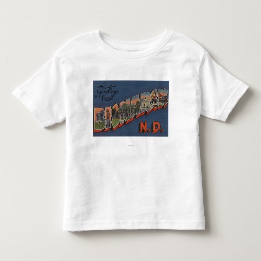 Bismarck, North Dakota - Scenes met grote letters Kinder Shirts (Voorkant)