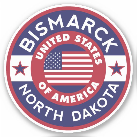 BISMARCK, North Dakota Sticker (Voorkant)