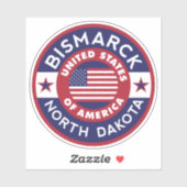 BISMARCK, North Dakota Sticker (Vel)