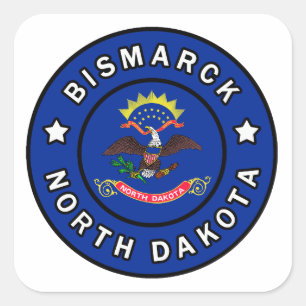 Bismarck North Dakota Vierkante Sticker