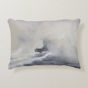 Bismarck overvalt haar overtuigers op 25 mei 1941. decoratief kussen